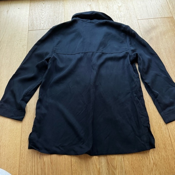 NWT  COS NAVY ZIP FRONT BLOUSE - 2 - Picture 8 of 11